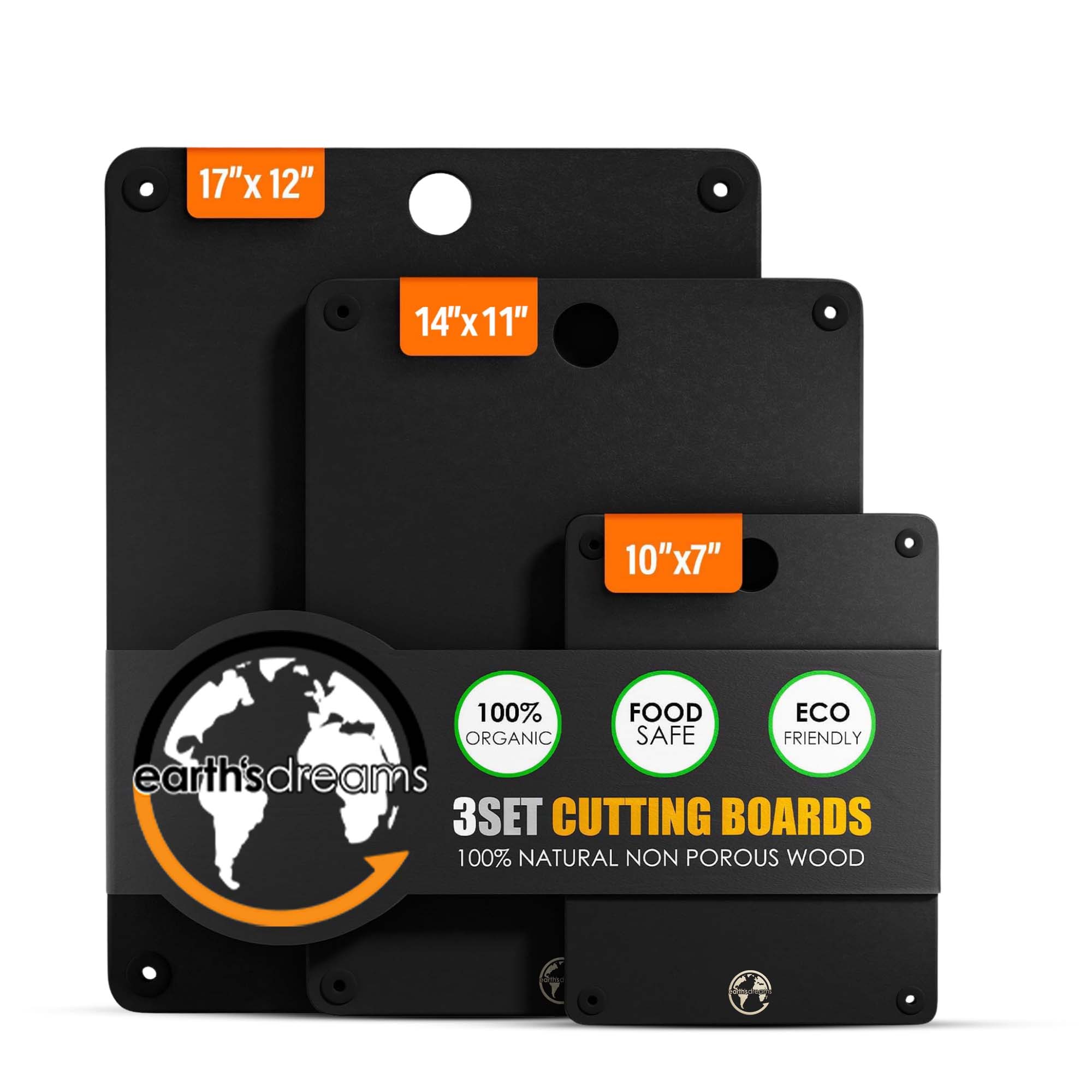 Black Cutting Board Set